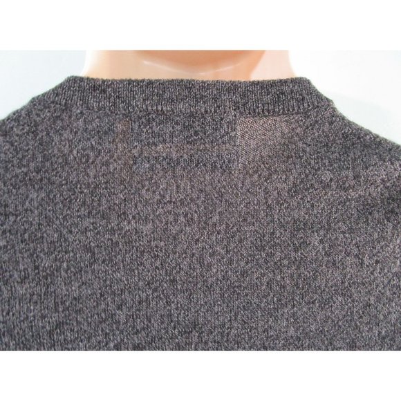 Calvin Klein Extra Fine Merino Sweater Heathered Charcoal V Neck Mens Large EUC - Picture 13 of 16